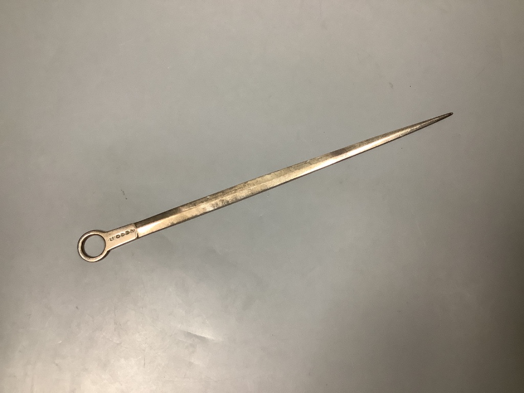 A George III silver meat skewer, Thomas Wilkes Barker, London, 1808